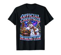 Bootleg Official Christmas Drinking Team Snowman Christmas Value Graphic T-Shirt