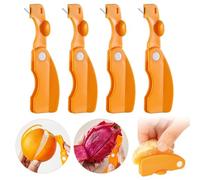 Bootoow 4Pcs Orange Peeler - Zester for Lemon, Citrus and Fruit - Orange Peeler and Kitchen Gadget