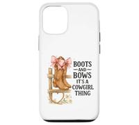 Boots and Bows Cowgirl Thing Western Pink Bow Graphic Case for iPhone 12/12 Pro
