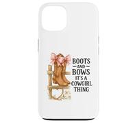 Boots and Bows Cowgirl Thing Western Pink Bow Graphic Case for iPhone 13