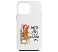 Boots and Bows Cowgirl Thing Western Pink Bow Graphic Case for iPhone 13 Pro Max