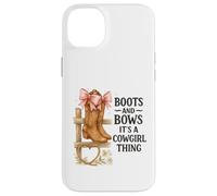 Boots and Bows Cowgirl Thing Western Pink Bow Graphic Case for iPhone 14 Plus