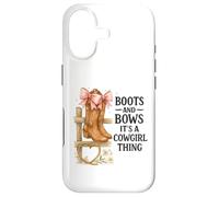 Boots and Bows Cowgirl Thing Western Pink Bow Graphic Case for iPhone 17