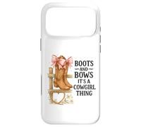 Boots and Bows Cowgirl Thing Western Pink Bow Graphic Case for iPhone 17 Pro Max