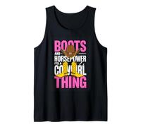 Boots and Horsepower Its A Cowgirl Thing Western Tank Top