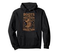 Boots and Melanin It's A Cowgirl Thing, Western Rodeo Girl Pullover Hoodie