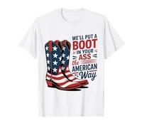 Boots and Patriotism America Pride Country Western Attitude T-Shirt