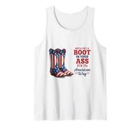 Boots and Patriotism America Pride Country Western Attitude Tank Top