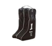 Boots Bag 2 PCS Boot BagShoes Storage Bags Cover Long Riding Rain Boots Organizer Portable Travel Zipper Pouch Accessories for Travel，Football(Black-L)