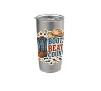 Boots BEAT Count Line Dance Stainless Steel Insulated Tumbler
