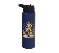 Boots Bits and Brilliance Western Cowboy Roping Stainless Steel Insulated Water Bottle