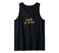 Boots & Bling, Minimalist Southern Western Script Tank Top