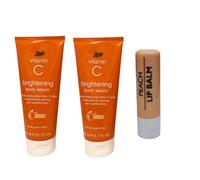 Boots Body Serum - Vitamin C For All Skin Types 180ML Twin Pack With Free Peach Lip Balm