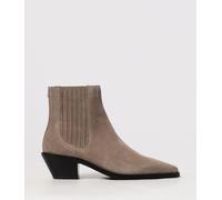 BOSS Ankle boots in suede with Cuban heel - Style Niara_ChBootie50_SD, 50548781 Light Brown 3