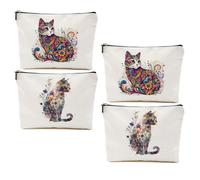 Boots Cow Softball Science Chaos Coordinator Gifts Cat Lemon Witchcraft Makeup Bag Travel Gifts for Women Girls, Metallic 0419, 9.62 * 7.42 Inches