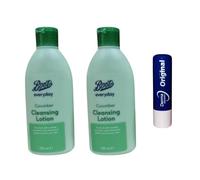 Boots Cucumber Cleansing Lotion 150ML Twin Pack With Free Orignial Lip Balm
