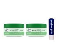 Boots Cucumber Moisturising Cream 100ML Twin Pack To Reduce Appearance Of Puffiness With Free Orignial Lip Balm