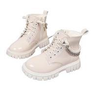 Boots For Boys 6 - Trenton Black Lace-Up Chuncky Platform Comfort Fashion (Beige 35 Big)