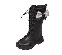 Boots for Children Autumn and Winter Children's Boots Girls Classic with Side Zip Autumn Boots Comfortable Vintage Style Shoes Spring Children's Shoes Ideal Daily Use, 25, 3 UK