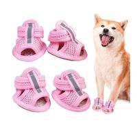 Boots for Dogs, Pack of 4 Walking Shoes for Dogs, Protection for Puppies, Daily Outdoor Use, Park, Garden, Hiking, Travel, Night, Home