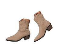 Boots For Women Cowboy Style Sparkly Women's Cowboy Cowgirl Western Ankle Boots Square Toe Short Booties Chunky Heels Shoes Fashion Dress for Country Concert Theme Party
