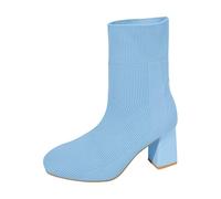 Boots for Women Ladies Hiking Walking Work Easy to Clean Rainboots Outdoor Platform Sole Casual Low Heel Chelsea Booties