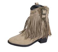 Boots for Women Short Booties Solid Autumn Square Heels Lace Up Round Toe Shoes Comfortable Breathable Ankle Boots for Daily Casual Outfits