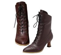 Boots For Women uk Ladies Boots Womens Goth Boots Cowboy Boot Brown Ankle Round Toe Side Women'S Square Toe Fashion Ankle Side Heel Vintage Booties Booties Vintage Granny