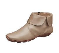 Boots for Women UK New Womens Boots Retro Solid Color Long Boots with Thick Heels Front Lace Up Snow Boots Women Ladies Fancy Dress Party Go Go Boots Casual Comfy Cotton Boots Plus Size Snow Boots
