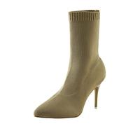 Boots for Women UK Waterproof Vintage Square Toe Booties Half-Height Side Zip Long Heel Shoes for Wedding Outside Dancing White Cowboy Boots Size 7