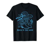 Boots in The Sand Western Cowgirl Beach Country Coastal Girl T-Shirt
