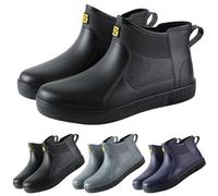 Boots Kitchen Boots For Chef Men Mens Rubber Wellington Slip On Ankle Wellies Outdoor Gardening Shoes Short Rain Booties For Fishing Walking Mud Dogs Yard Waterproof Chelsea Booties