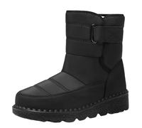 Boots Men Women Classic Boots Winter Warm Lined Ankle Boots Short Shaft Booties Non-Slip Winter Boots Casual Shoes Men High Performance Warm Boots Weather Comfortable and, black, 6 UK