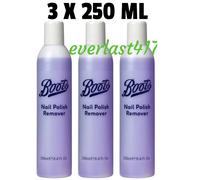 Boots Nail Polish Remover 100% Vegan Gentle Formula 3 x 250ml Bottles salon use