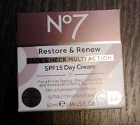 Boots No7 Restore & Renew Face & Neck Multi-Action DAY Cream SPF 15 / 50ml
