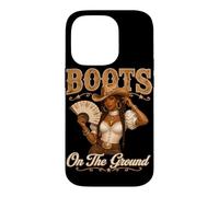 Boots On The Ground African American Cowgirl Boots Western Case for iPhone 14 Pro