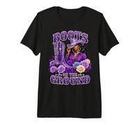 Boots On The Ground African American Cowgirl Boots Western Premium T-Shirt