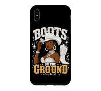 Boots On The Ground Cowboy Boots Black Girl Western Melanin Case for iPhone XS Max