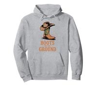 Boots On The Ground Cowboy Boots Western Country Style Pullover Hoodie