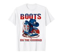 Boots on the Ground Line Dance Cowboy Boots 4th July Women T-Shirt