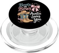 Boots Or Bows Auntie Loves You Fun Western Family Reunion PopSockets PopGrip for MagSafe
