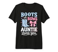 Boots Or Bows Auntie Loves You Premium T-Shirt