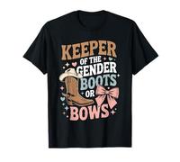 Boots Or Bows Gender Keeper of The Gender Reveal Outfit T-Shirt