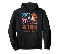 Boots Or Bows Great Grandpa Loves You Gender Reveal Party Pullover Hoodie