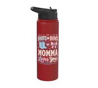 Boots Or Bows Momma Loves You Stainless Steel Insulated Water Bottle