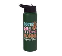 Boots Or Bows Momma Loves You Stainless Steel Insulated Water Bottle