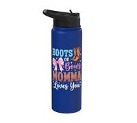 Boots Or Bows Momma Loves You Stainless Steel Insulated Water Bottle