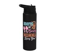 Boots Or Bows Momma Loves You Stainless Steel Insulated Water Bottle