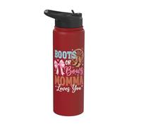Boots Or Bows Momma Loves You Stainless Steel Insulated Water Bottle