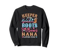 Boots Or Bows Nana Loves You Gender Reveal Family Matching Sweatshirt